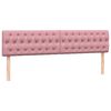 vidaXL Sommier &agrave; lattes de lit avec matelas rose 200x220 cm velours