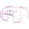 vidaXL Cadre de lit sans matelas cire marron 135x190cm bois pin massif