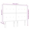 vidaXL T&ecirc;te de lit LED avec t&ecirc;te de lit Gris clair 144 cm Polyester