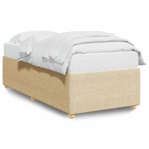 vidaXL Cadre de lit sans matelas cr&egrave;me 90x200 cm tissu
