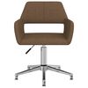 vidaXL Chaises pivotantes &agrave; manger lot de 4 marron tissu