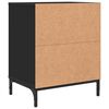 vidaXL Cabinet de chevet Noir 49 x 36 x 61 cm Bois d'ing&eacute;nierie