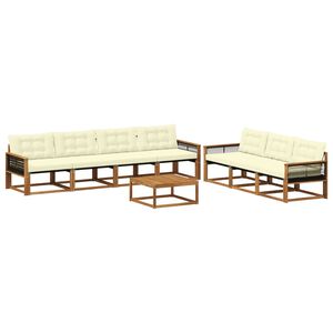 vidaXL Ensemble de canap&eacute;s d'ext&eacute;rieur 8 pcs Naturel et Cr&egrave;me