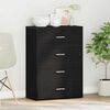 vidaXL Buffet avec tiroir Ch&ecirc;ne noir 60 x 31 x 84 cm Bois d'ing&eacute;nierie