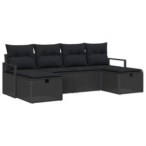 vidaXL Ensemble de Canap&eacute;s avec coussin 5 pcs polyrotin