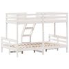vidaXL Lit superpos&eacute; sans matelas 90x200/120x200 cm blanc bois massif