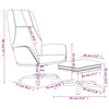 vidaXL Chaise de relaxation avec tabouret Marron Tissu microfibre
