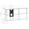 vidaXL Meuble TV Transparent 75x40x40 cm Verre trempé