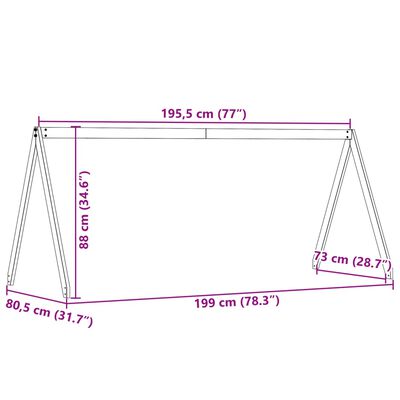 vidaXL Toit de lit pour enfants blanc 199x80,5x88cm bois de pin massif