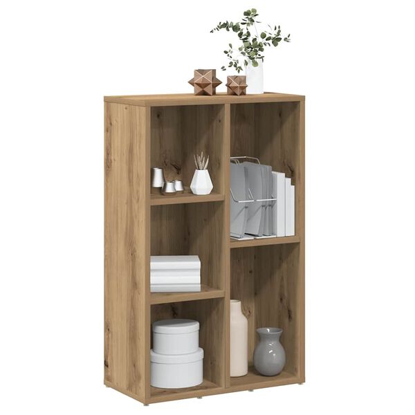 vidaXL Bibliothèque chêne artisanal 50x25x80 cm bois d'ingénierie