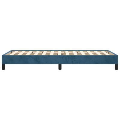 vidaXL Cadre de lit sans matelas bleu foncé 90x200 cm velours