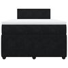 vidaXL Sommier &agrave; lattes de lit avec matelas noir 120x190 cm velours