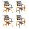 vidaXL Ensemble &agrave; manger de jardin 5 pcs Bois d'acacia massif
