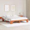 vidaXL Cadre de lit Brun cire 180 x 200 cm Pin massif