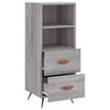 vidaXL Buffet Sonoma gris 34,5x34x90 cm Bois d'ing&eacute;nierie