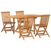 vidaXL Ensemble de salle &agrave; manger pour jardin 5 pcs Marron