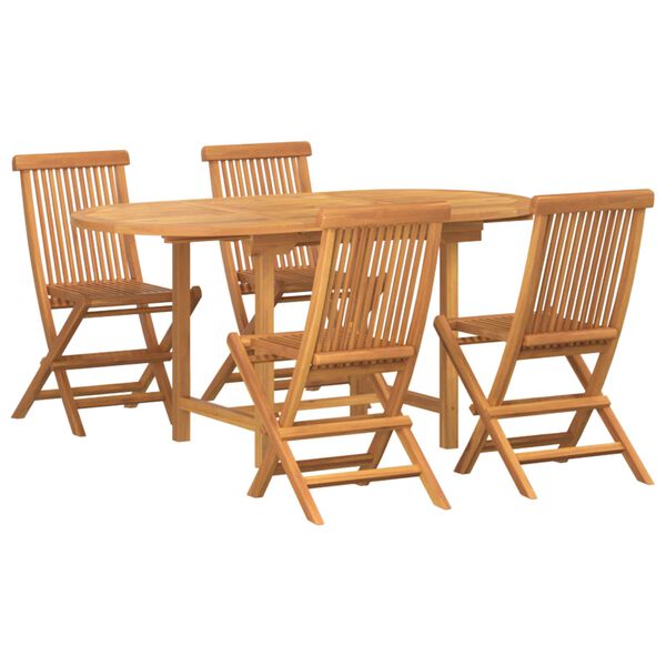 vidaXL Ensemble de salle &agrave; manger pour jardin 5 pcs Marron