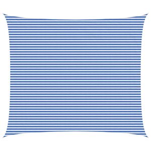 vidaXL Voile d'ombre Bleu et Blanc 6 x 7 m HDPE