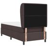vidaXL Lit &agrave; ressorts avec matelas Marron fonc&eacute; 100 x 200 cm tissu