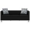 vidaXL Jeu de canap&eacute; &agrave; 2 places et &agrave; 3 places et fauteuil Noir