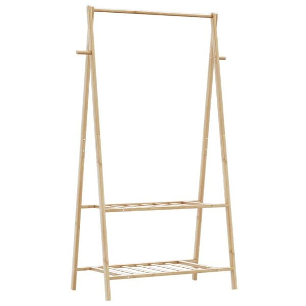 vidaXL Porte-vêtement avec étagères 96x45,5x150,5 cm bambou