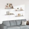 vidaXL &Eacute;tag&egrave;res murales flottantes 4 pcs gris b&eacute;ton 80x23,5x3,8 cm MDF