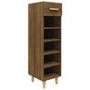 vidaXL Meuble &agrave; chaussures Ch&ecirc;ne marron 30x35x105 cm Bois d'ing&eacute;nierie