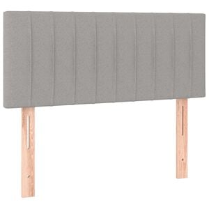 vidaXL T&ecirc;tes de lit Gris clair 160x5x78/88 cm Tissu