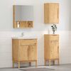 vidaXL Ensemble de mobilier de salle de bain 3 pcs Cire marron