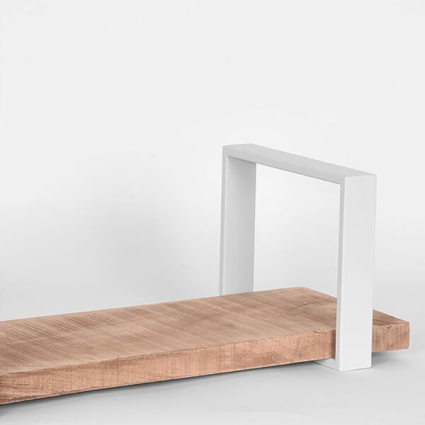 LABEL51 &Eacute;tag&egrave;re murale Slam 120x23x20 cm XXL Bois/Blanc