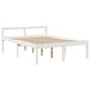 vidaXL Lit biblioth&egrave;que sans matelas blanc 150x200 cm bois pin massif