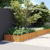 vidaXL Lit sur&eacute;lev&eacute; de jardin 1150x100x36 cm acier corten