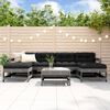 vidaXL Salon de jardin 7 pcs Gris Bois de pin massif