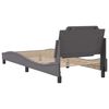 vidaXL Cadre de lit sans matelas Zadar gris 100x200 cm similicuir
