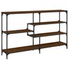vidaXL Table console ch&ecirc;ne marron 160x32x95 cm bois d'ing&eacute;nierie