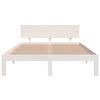 vidaXL Cadre de lit sans matelas blanc 135x190 cm