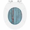 vidaXL Si&egrave;ge de toilette 2 pcs Bleu 43,8 x 37,8 cm Panneau MDF