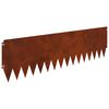 vidaXL Bordure de Pelouse 10 pc 103 x 30 cm Acier Rouill&eacute;