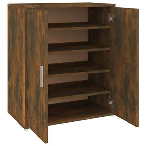 vidaXL Meuble &agrave; chaussures Ch&ecirc;ne fum&eacute; 60x35x70 cm Bois d'ing&eacute;nierie