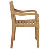 vidaXL Chaises Batavia lot de 2 et coussins rouges Bois de teck massif