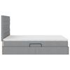 vidaXL Lit avec rangement et matelas Gris clair 140 x 200 cm Polyester
