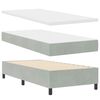 vidaXL Lit &agrave; ressorts avec matelas Gris clair 100 x 200 cm Velours