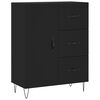 vidaXL Buffet haut Noir 69,5x34x180 cm Bois d'ing&eacute;nierie