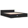 vidaXL Cadre de lit avec tiroirs sans matelas noir 120x200 cm