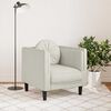 vidaXL Fauteuil avec coussin cr&egrave;me velours