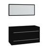 vidaXL Ensemble de meubles de salle de bain 3 pcs Noir