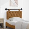 vidaXL T&ecirc;te de lit suspendue Marron 90 x 55 x 7 cm Velours