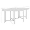 vidaXL Table &agrave; manger extensible blanc (75-180) x 75 x 74 cm MDF