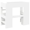 vidaXL Cadre de lit superpos&eacute; avec bureau Blanc 90 x 200 cm