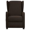 vidaXL Fauteuil de massage Marron fonc&eacute; Tissu